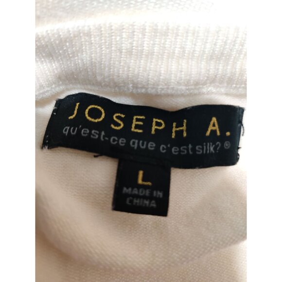 Joseph A L Womens Top Cream Long Sleeve Rhinestone Puff Shoulder Embellished - Picture 7 of 11